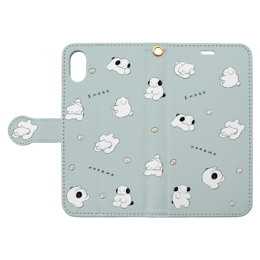 穂の湯のすてん・ころん Book-Style Smartphone Case:Opened (outside)