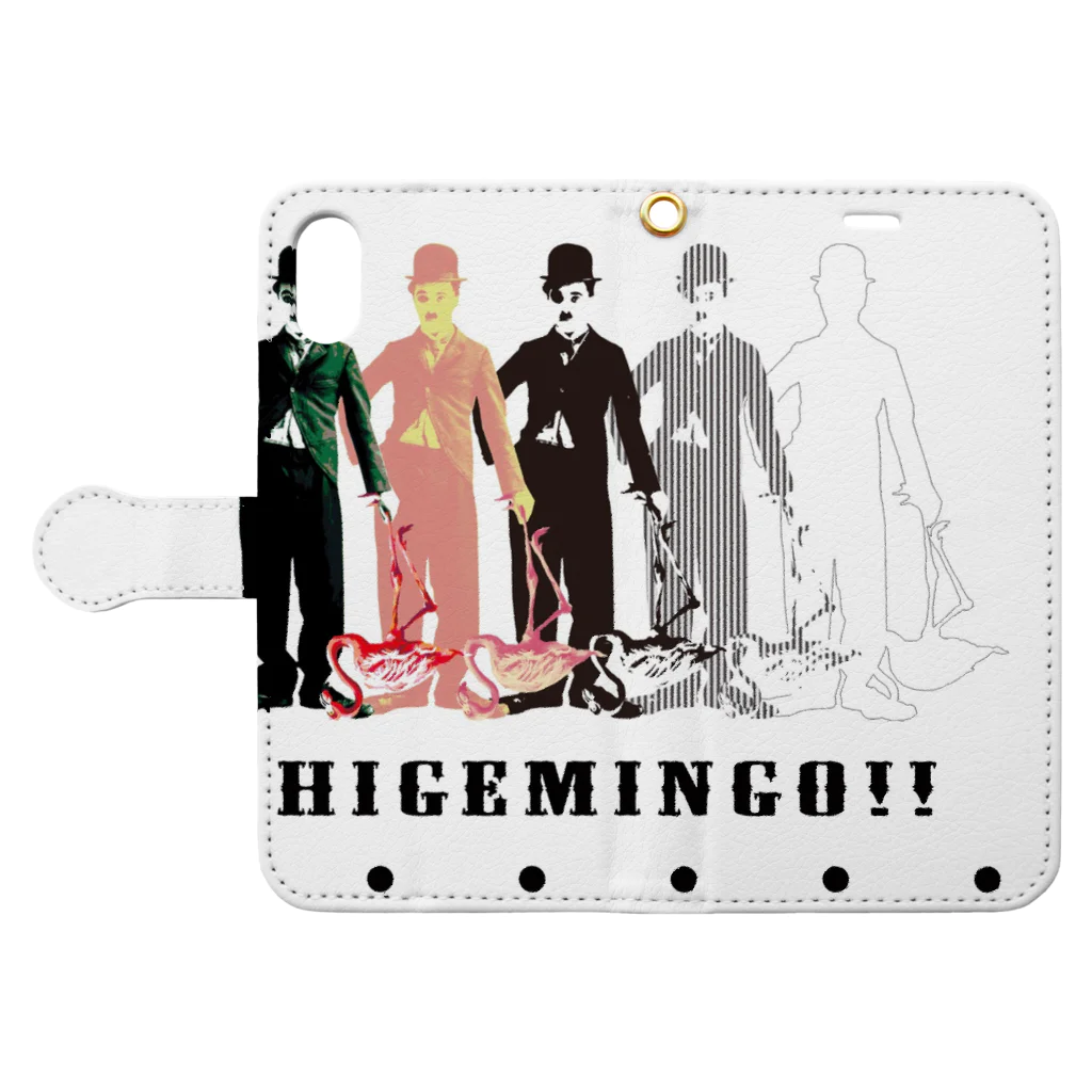 しきみふとしのHIGEMINGO Book-Style Smartphone Case:Opened (outside)