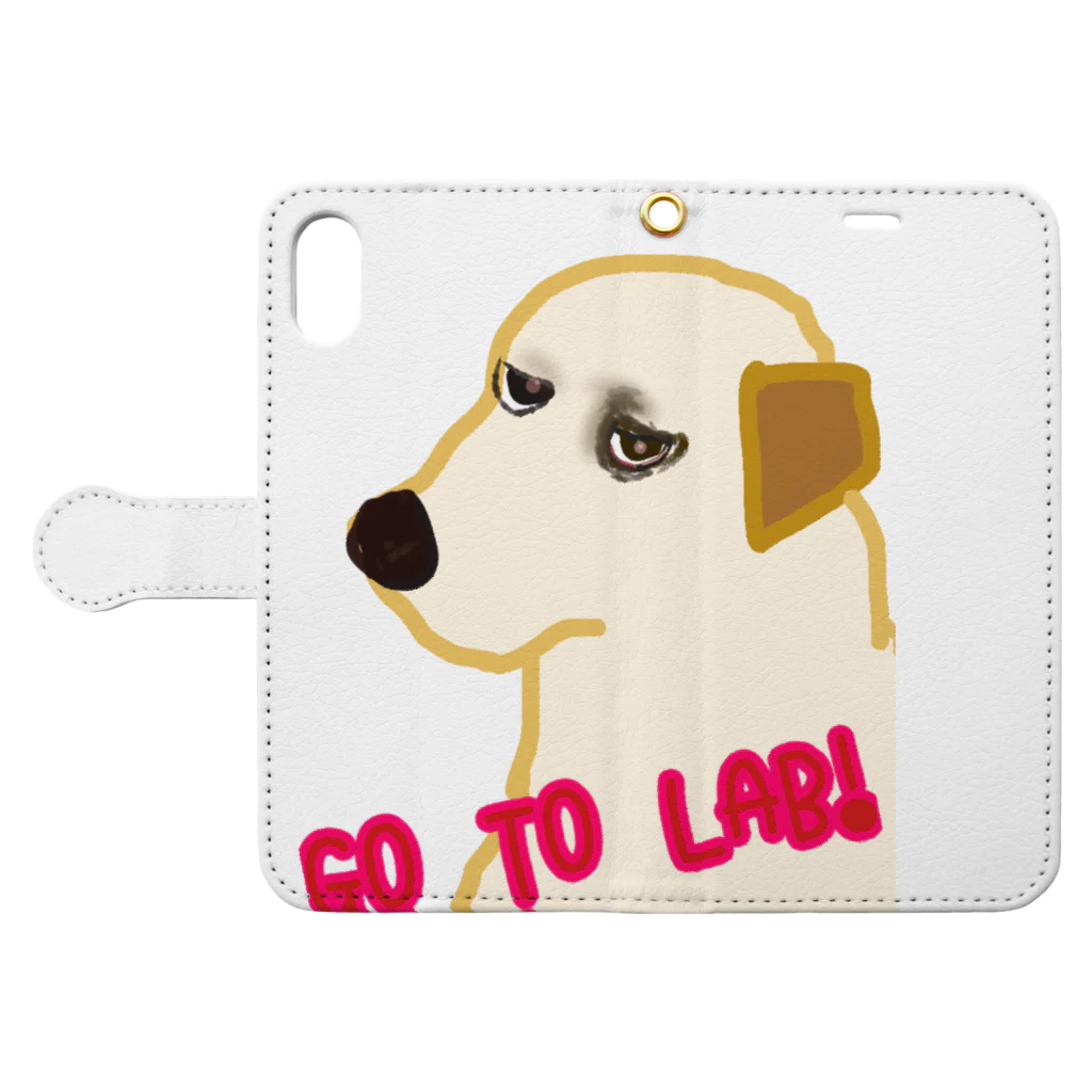 DOGLABのGo to LAB Book-Style Smartphone Case:Opened (outside)