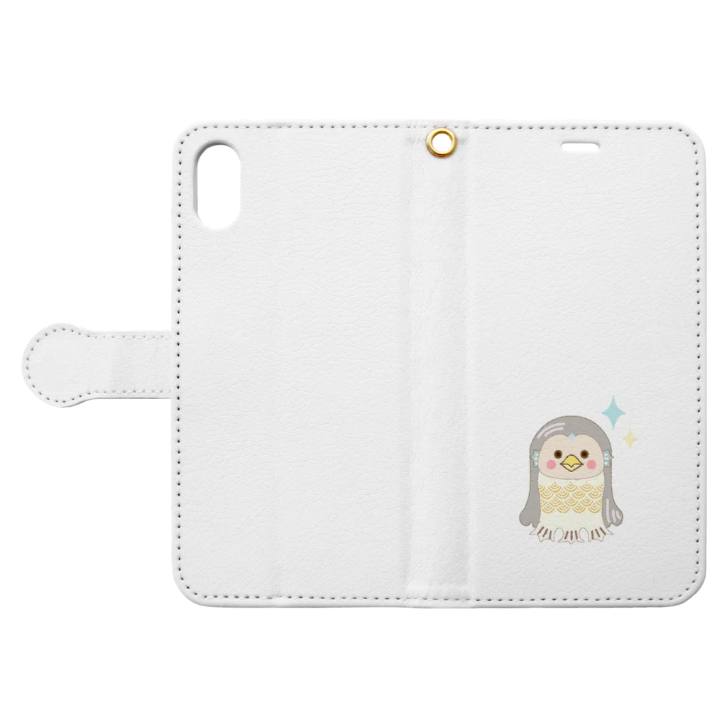 MIMOKAのアマビエ_ヒーリング06 Book-Style Smartphone Case:Opened (outside)