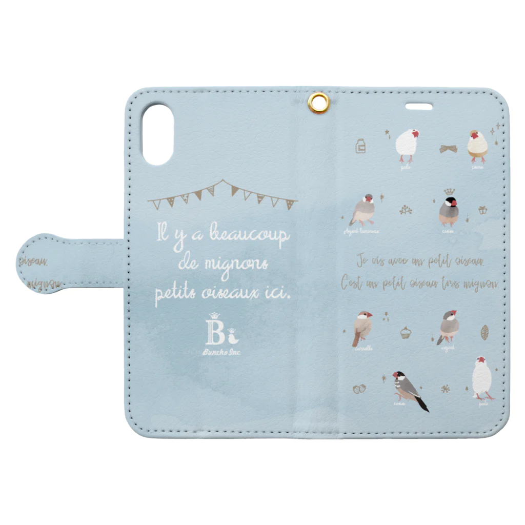 送関込【Harper & Blake】UK発!手帳型スマホケース Budgie/鳥 文鳥さんスマホケース / 文鳥株式☆会社 ( buncho-inc )の手帳型