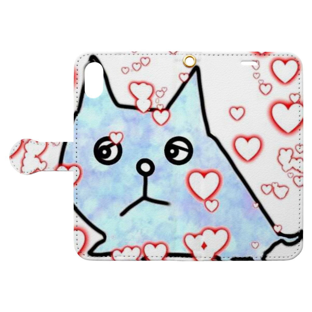 RMk→D (アールエムケード)のこんな猫はいない。 Book-Style Smartphone Case:Opened (outside)