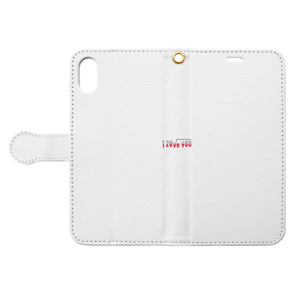 I LOVE YOU STORE by Hearkoのよく見ると I love you Book-Style Smartphone Case:Opened (outside)