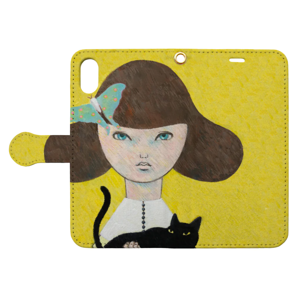 chikoriのモス Book-Style Smartphone Case:Opened (outside)