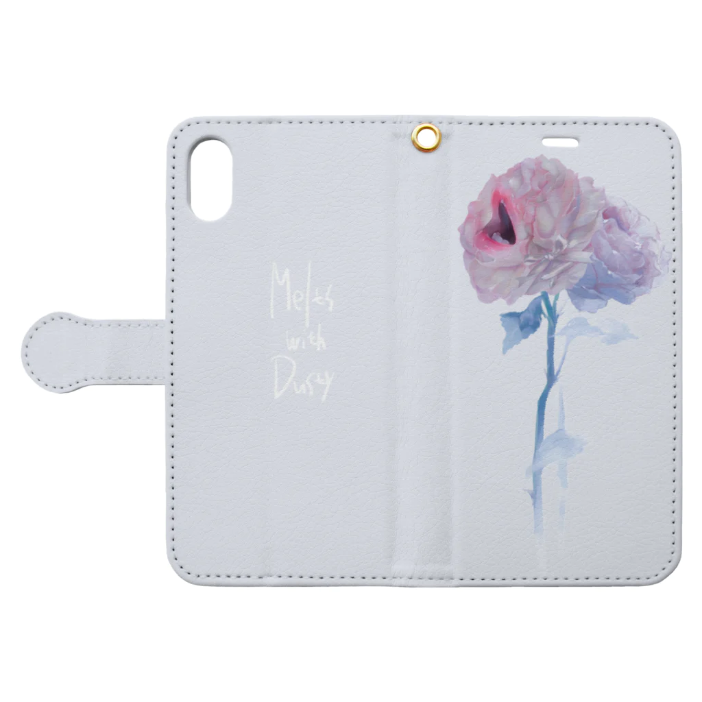 烏帽子 眇眼のりっぷろーず Book-Style Smartphone Case:Opened (outside)