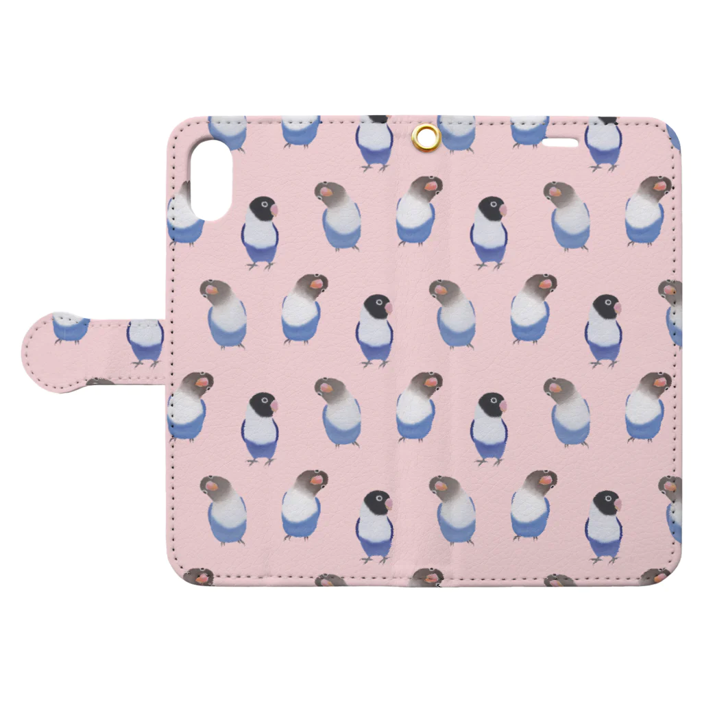 happybirdの無限とりニティ Book-Style Smartphone Case:Opened (outside)