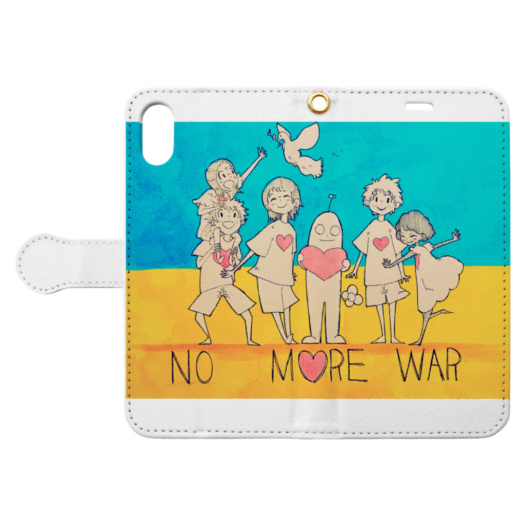 TAMEPANDA presents L♡BSTeRRRのNo more war  Book-Style Smartphone Case:Opened (outside)