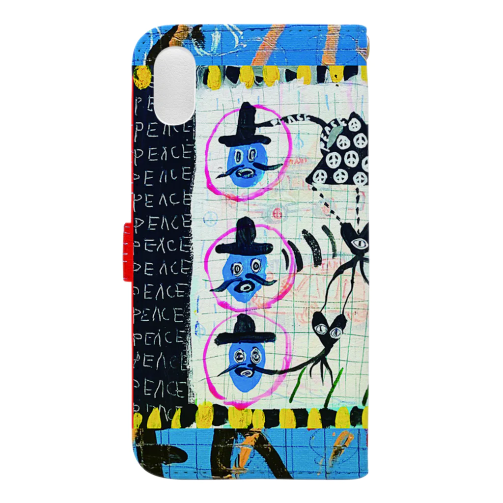 DoiMayumiのPOP ART (RAIN OF PEACE) Book-Style Smartphone Case :back