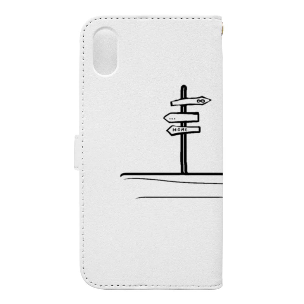 LOOPの3連看板(LOOP) Book-Style Smartphone Case :back