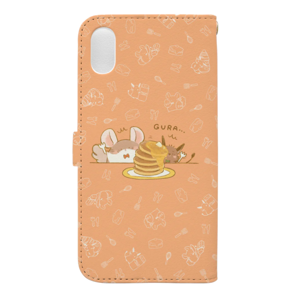 わん。(・Y・=)βのホットケーキをつくろう！（XR用） Book-Style Smartphone Case :back