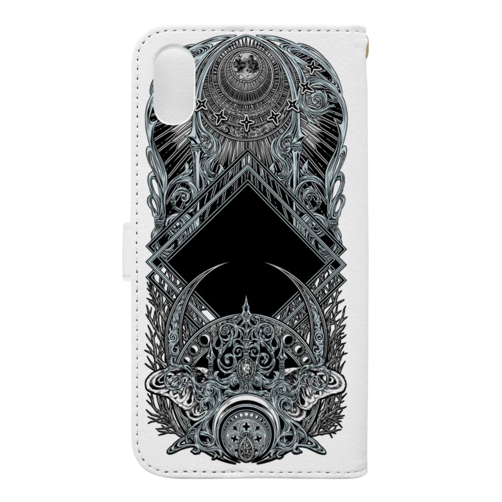 BLACKINKのTAROT - THE MOON. White Book-Style Smartphone Case :back