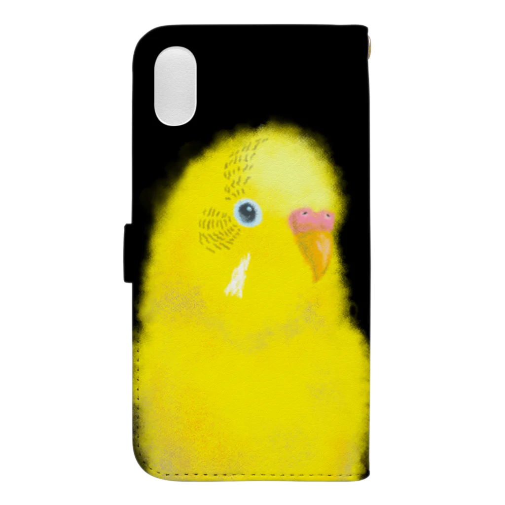 やさしいさかなのインコ&インコ Book-Style Smartphone Case :back