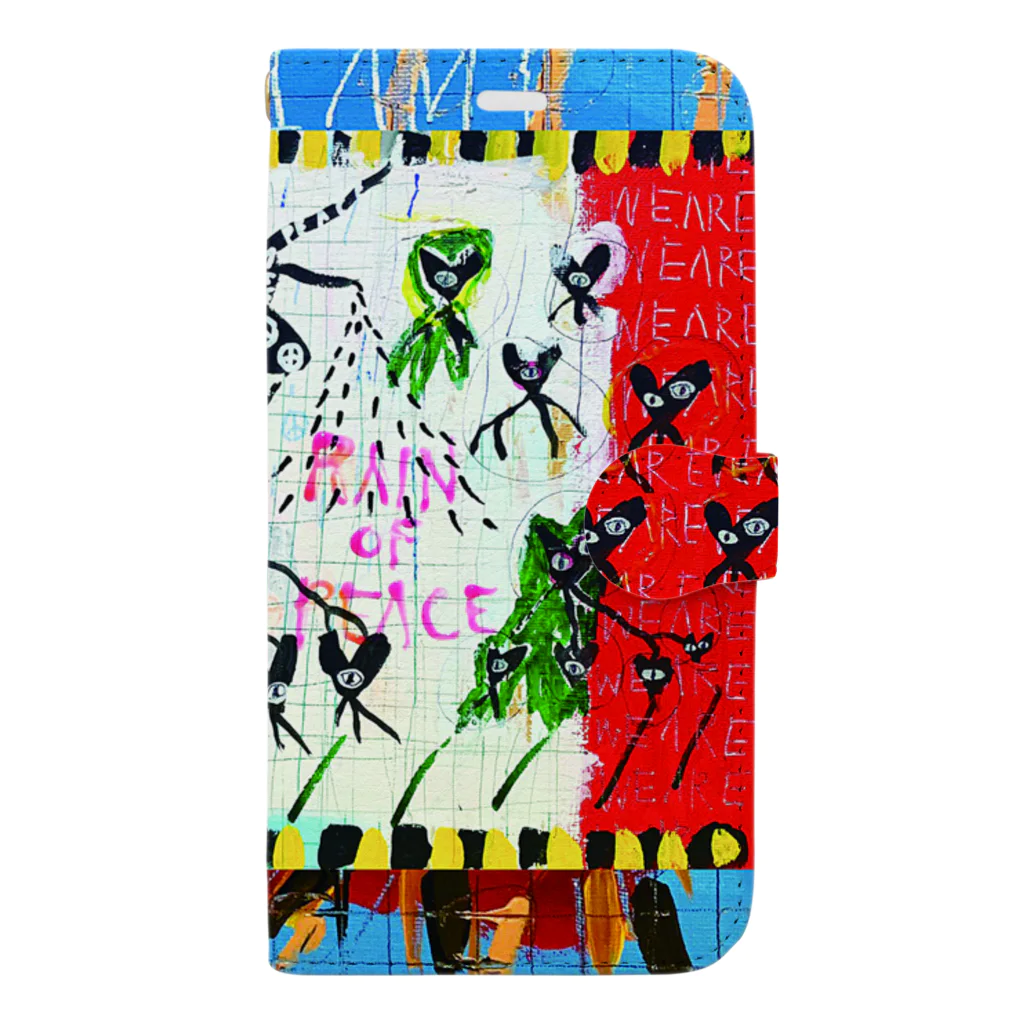 DoiMayumiのPOP ART (RAIN OF PEACE) Book-Style Smartphone Case