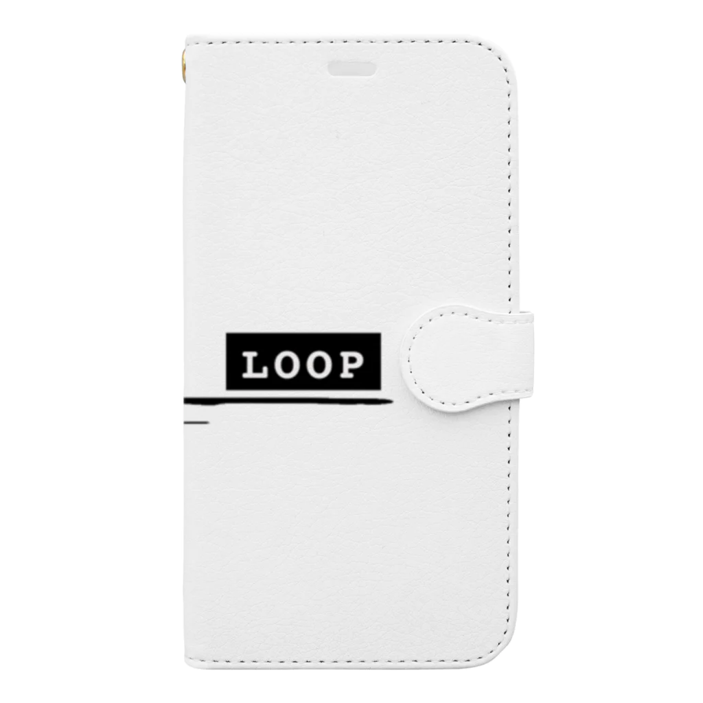 LOOPの3連看板(LOOP) 手帳型スマホケース