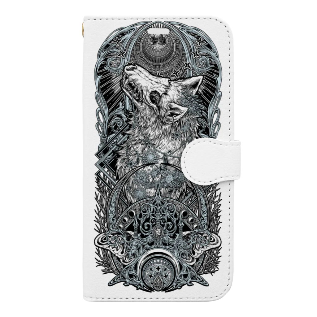 BLACKINKのTAROT - THE MOON. White Book-Style Smartphone Case