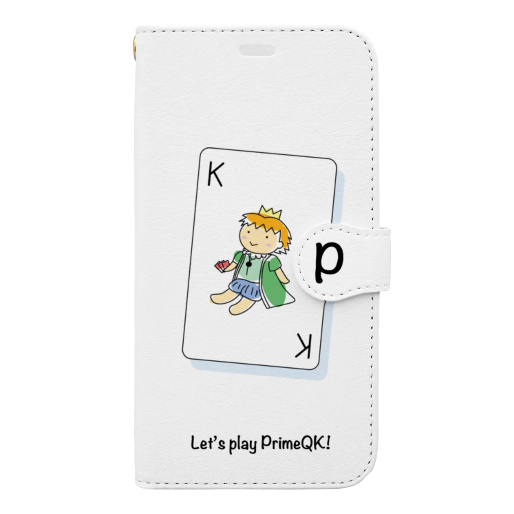 二世@m_2seiのQとK（青・緑ver） Book-Style Smartphone Case