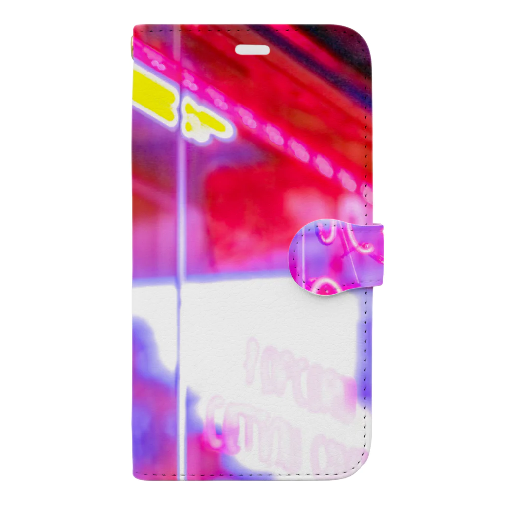 NEON LIGHT STARSのAPPLE NEON 横 手帳型スマホケース