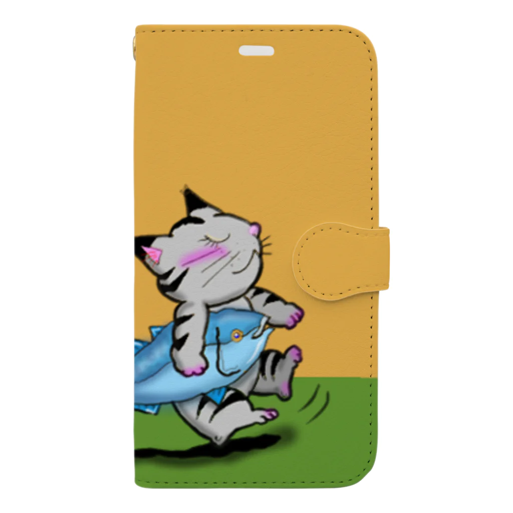 Jacoの猫さんとブリ Book-Style Smartphone Case