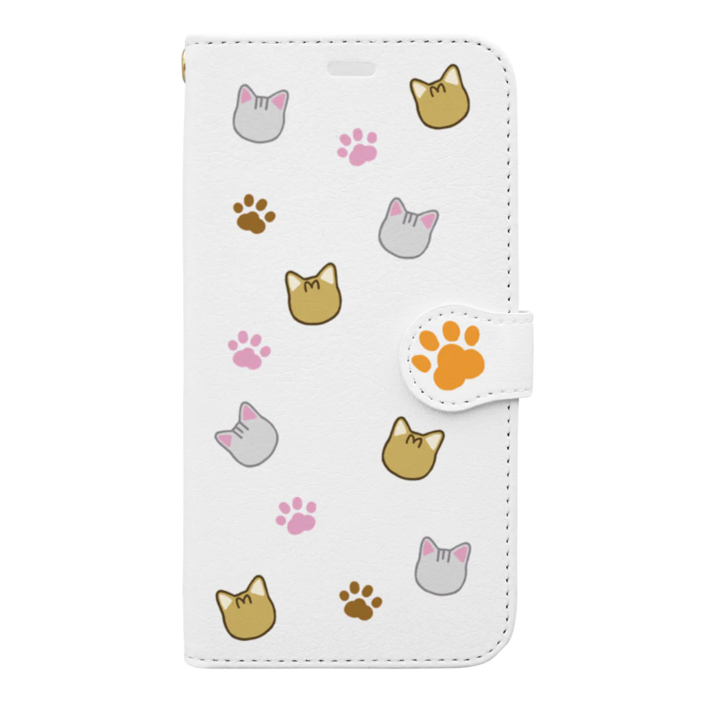 すきだらけShopの【ちぃちゃん＆みみしゃん】手帳型スマホケース Book-Style Smartphone Case