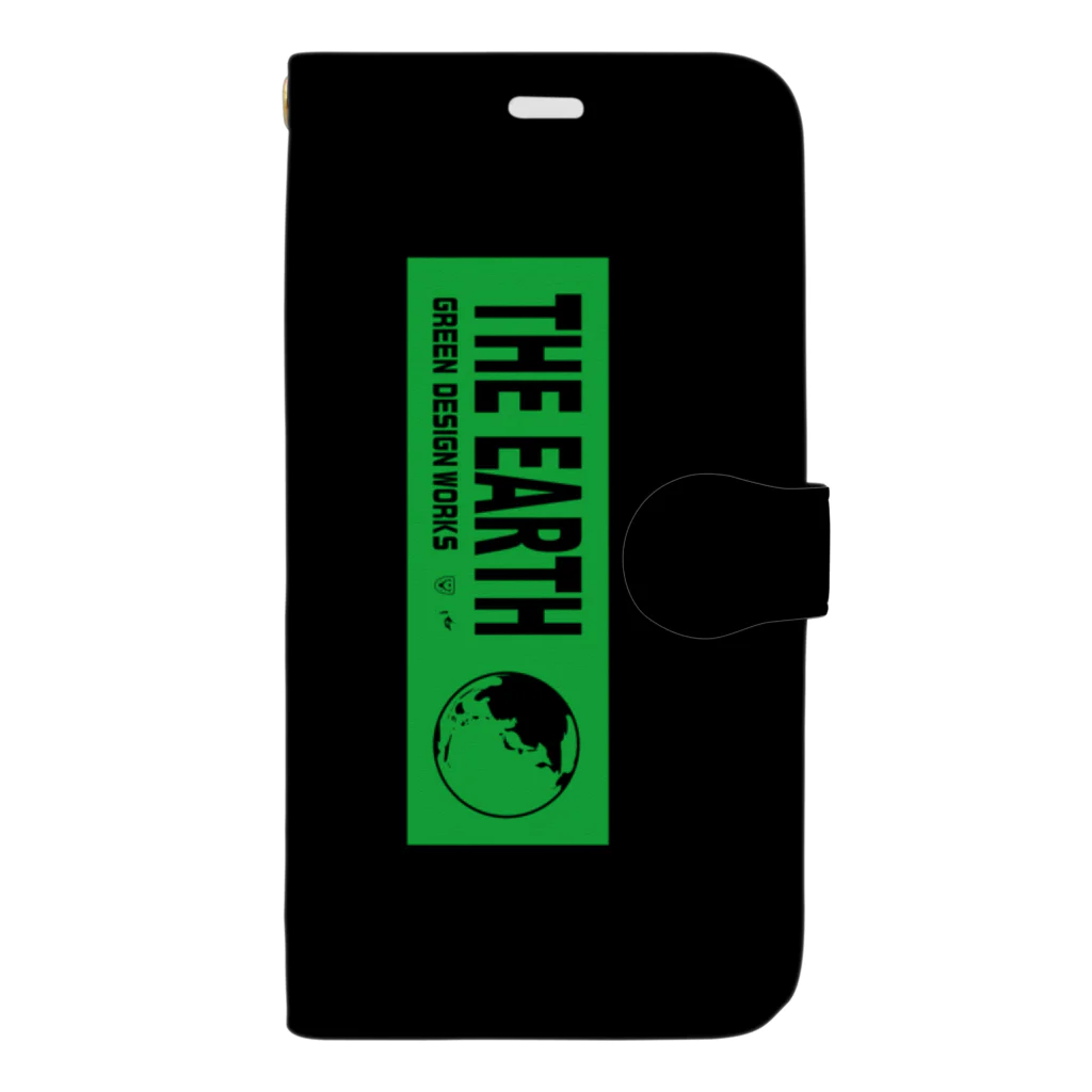 GREEN DESIGN WORKS　グリーンデザインワークスのTHE EARTHシンプルVer.　手帳型iPhoneケース 手帳型スマホケース