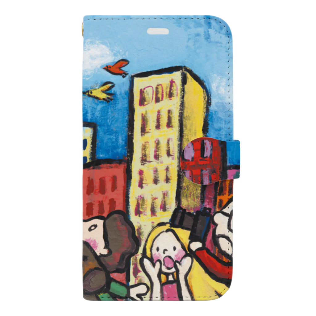 PINK GIRAFFE SHOPのなまけものくん０３ Book-Style Smartphone Case