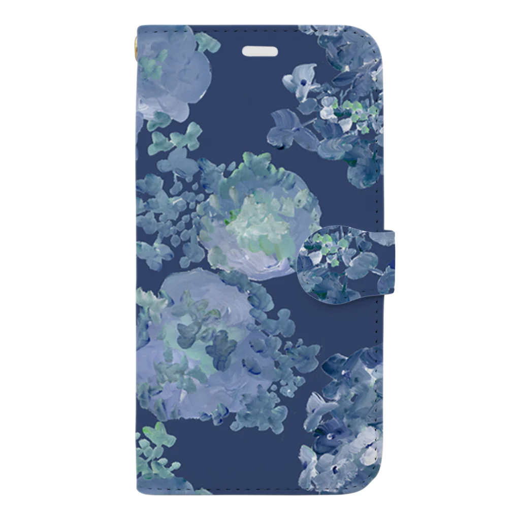 otsukiyumiのajisai blue Book-Style Smartphone Case
