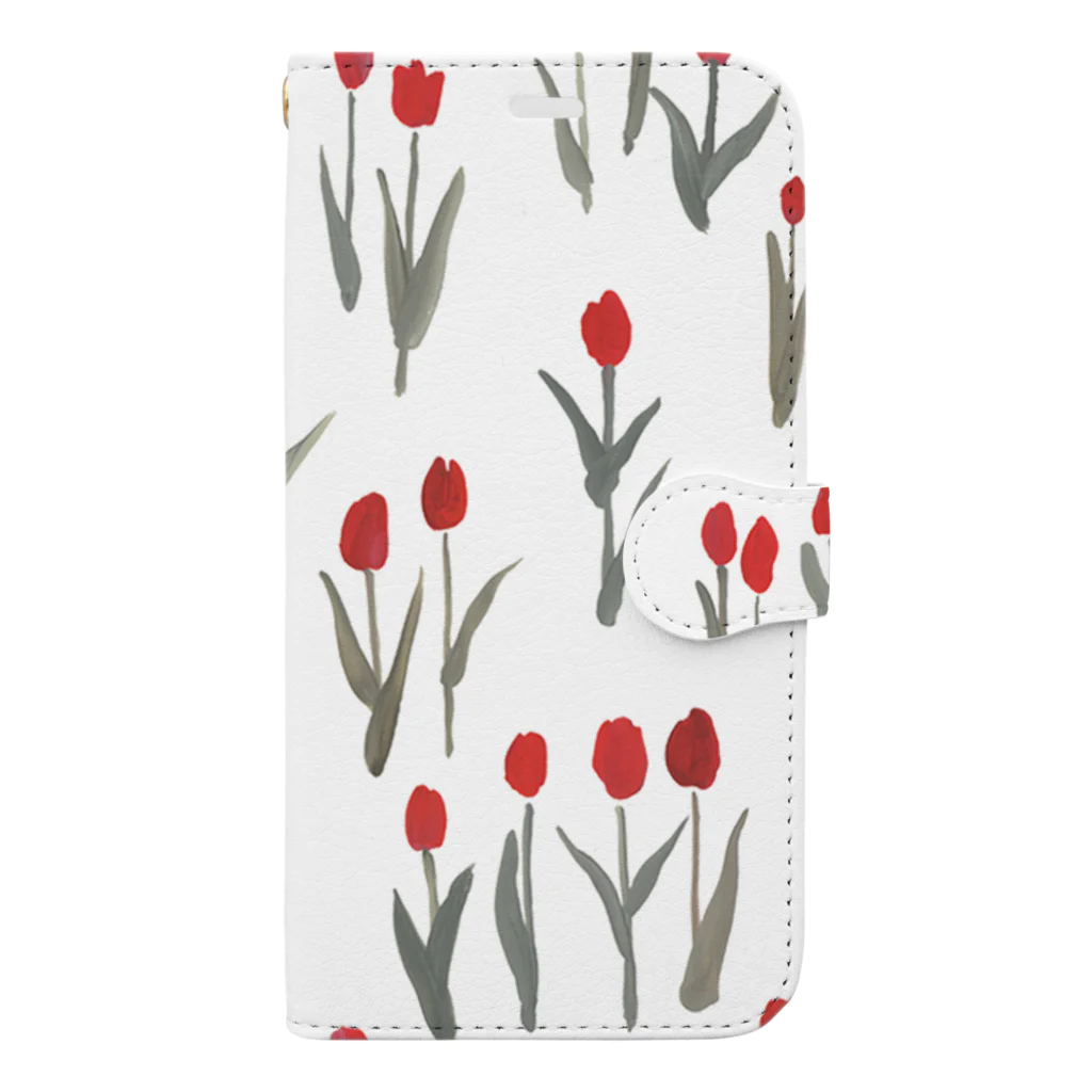 otsukiyumiのtulip red Book-Style Smartphone Case