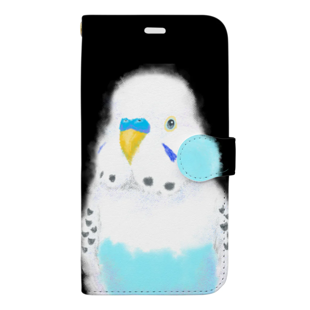 やさしいさかなのインコ&インコ Book-Style Smartphone Case