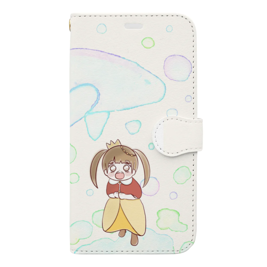 na-koのちびプリンセスとイルカ Book-Style Smartphone Case