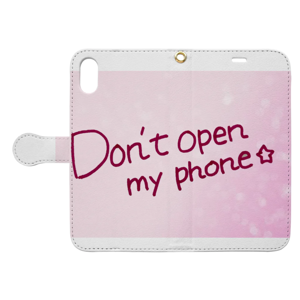 maaaa125422の私のiPhoneを開けてはいけません 女性ver Book-Style Smartphone Case:Opened (outside)