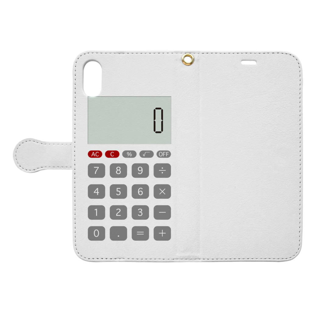 無彩色デザイン販売所のCalculator / 電卓 Book-Style Smartphone Case:Opened (outside)