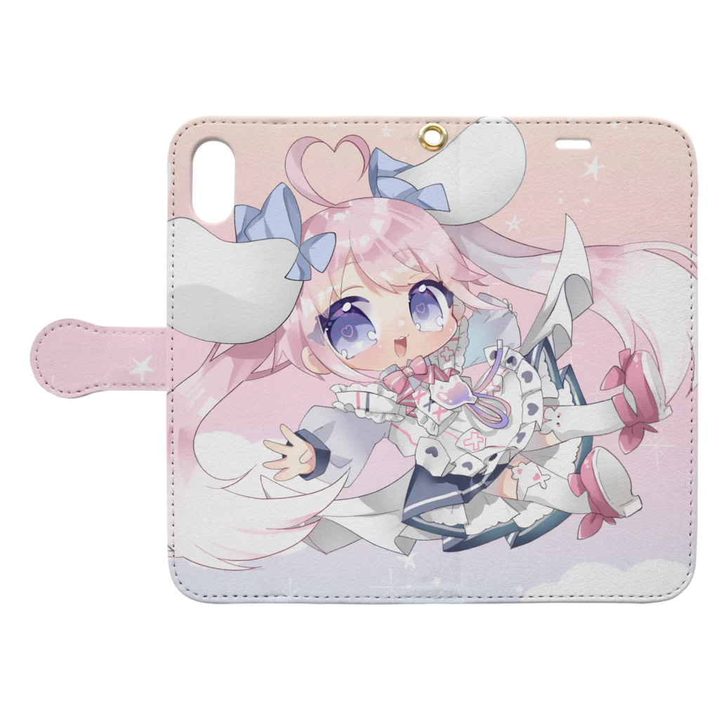 桃雛なの🎀✨@新人Vtuberのふんわりそらとぶなのちゃん Book-Style Smartphone Case:Opened (outside)