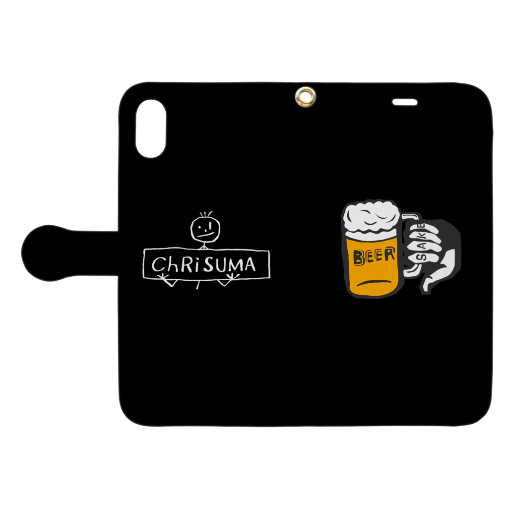 ChRiSUMAのNO SAKE NO LIFE  Book-Style Smartphone Case:Opened (outside)