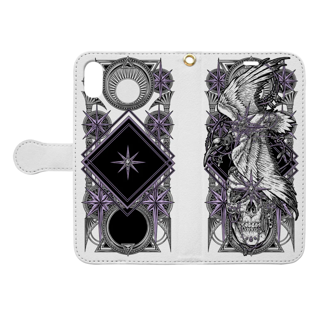 BLACKINKのTAROT - STAR. White Book-Style Smartphone Case:Opened (outside)