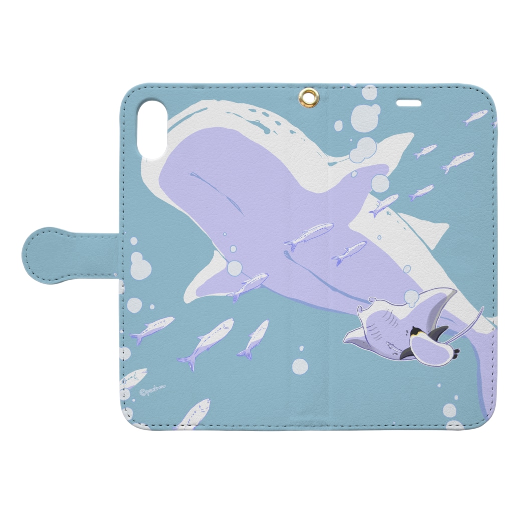 となり町のペントロー。のゆうゆう。 Book-Style Smartphone Case:Opened (outside)