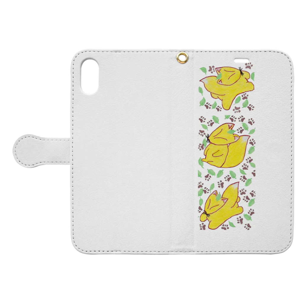 月彩宮SUZURI支店のkogitsune o-kon! No.02 Book-Style Smartphone Case:Opened (outside)