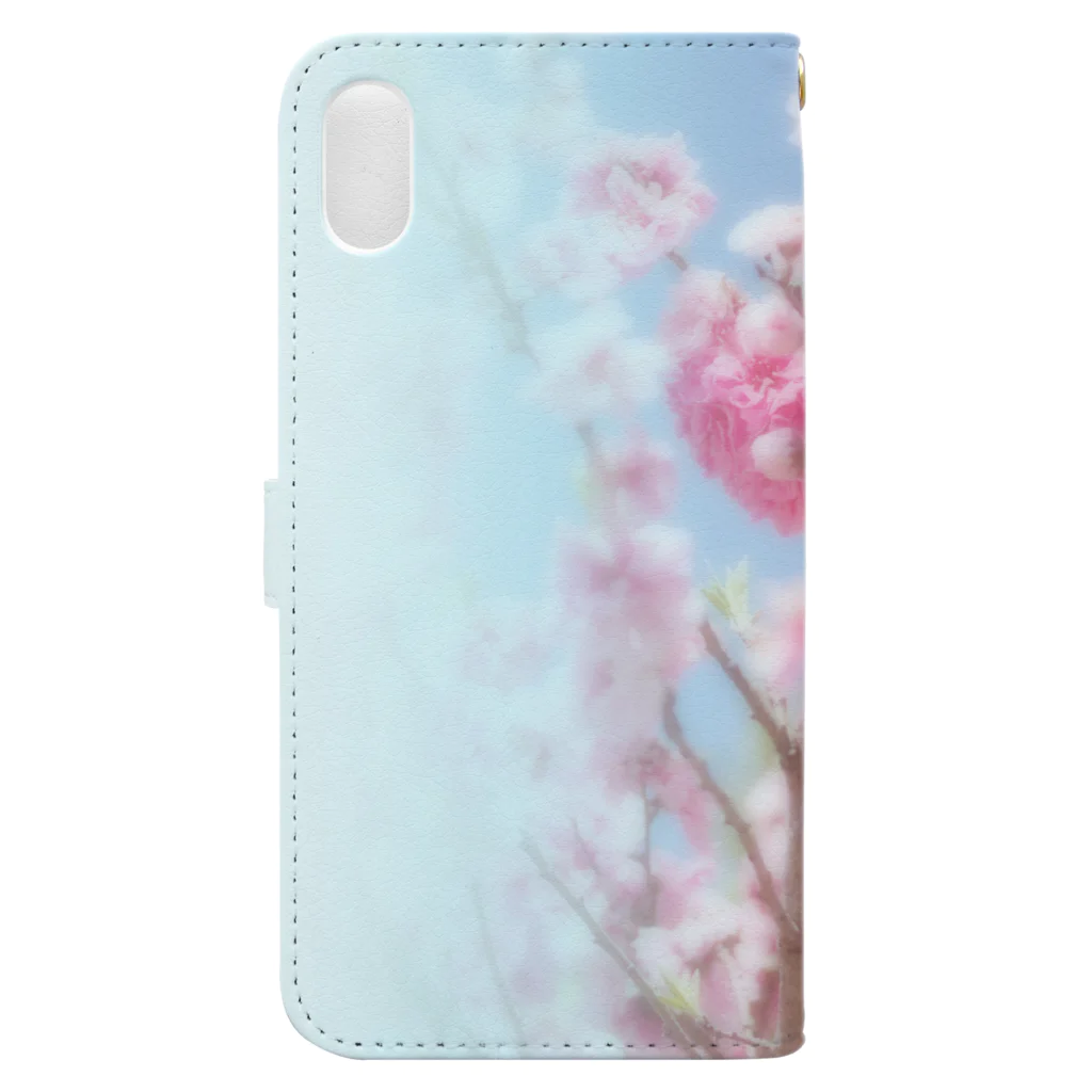 akane_art（茜音工房）の花フォト（八重桜） Book-Style Smartphone Case :back