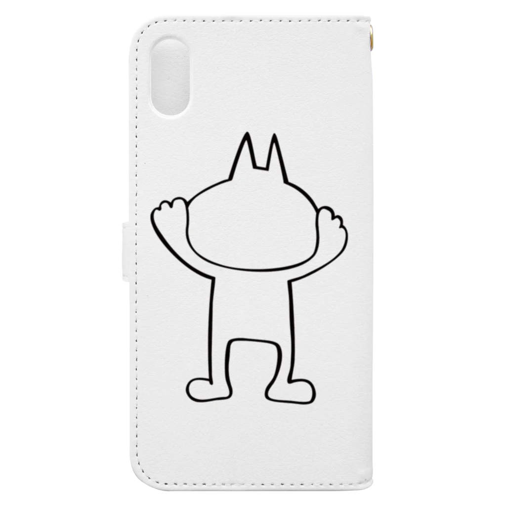 chiegohan shopのネコのヤフーくん Book-Style Smartphone Case :back