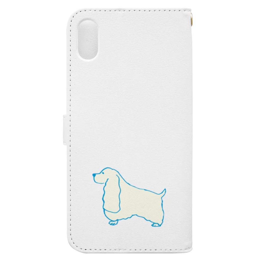 STORE（ストア）のinu_Cavalier King Charles Spaniel 手帳型スマホケースの裏面