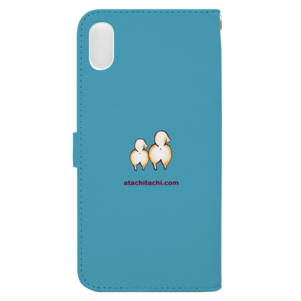 あたちたちのおみせのおちりたちBlue Book-Style Smartphone Case :back