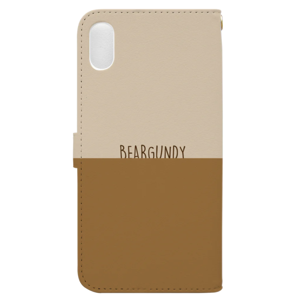 BEARGUNDYのかくれんべあ Book-Style Smartphone Case :back