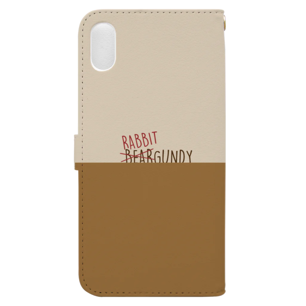 BEARGUNDYのかくれんせきね Book-Style Smartphone Case :back