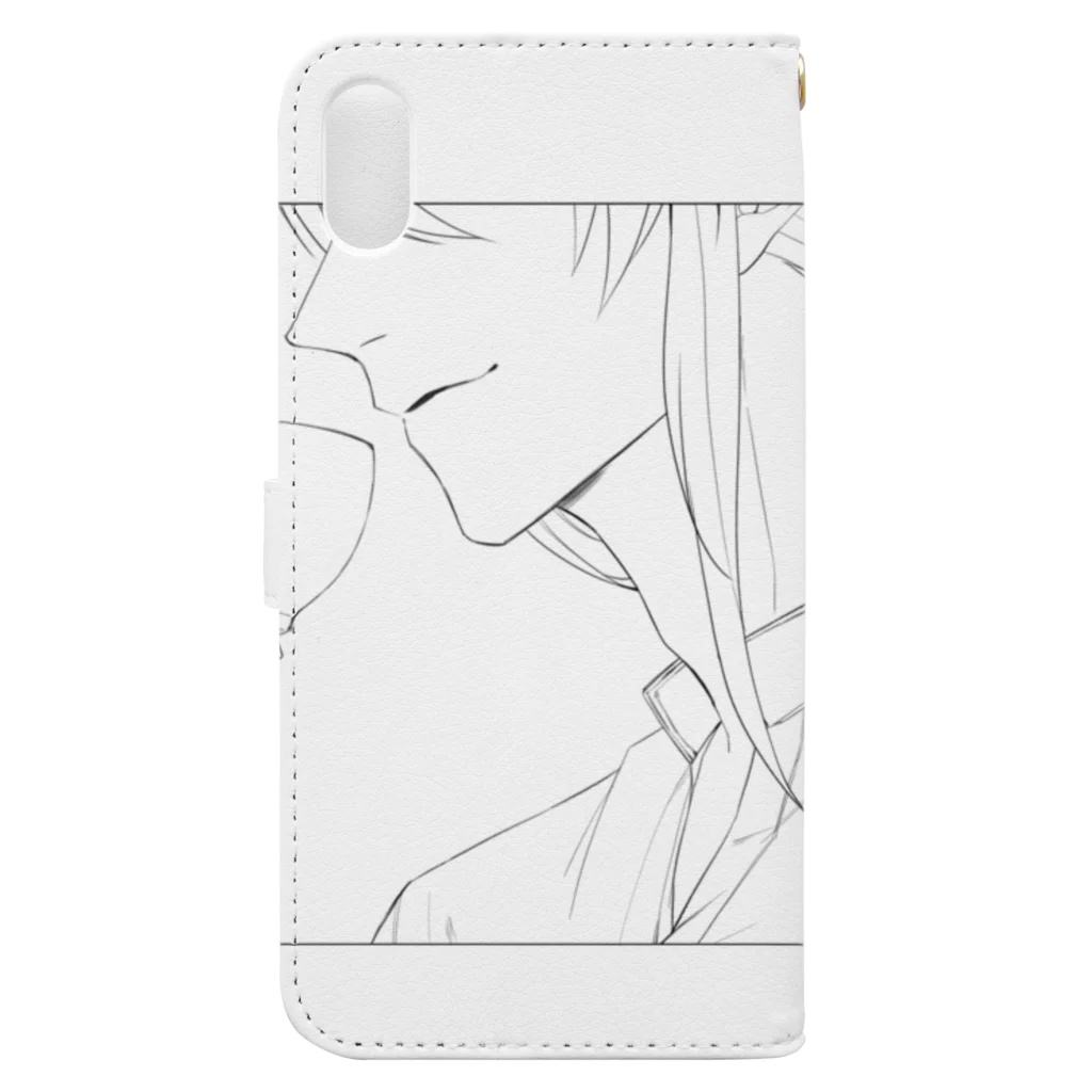 傘廼 さき𓅪𓅪のティータイム Book-Style Smartphone Case :back