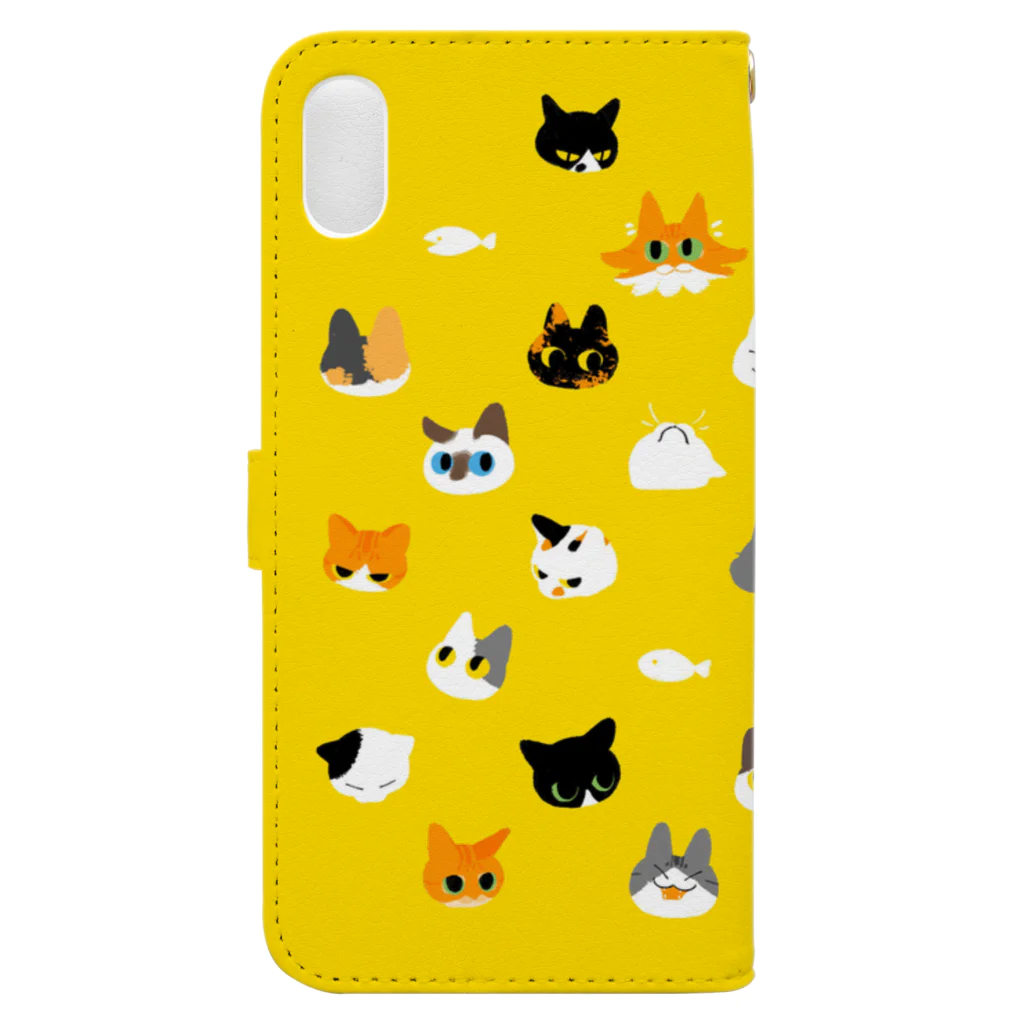 ふじひとの猫たち Book-Style Smartphone Case :back