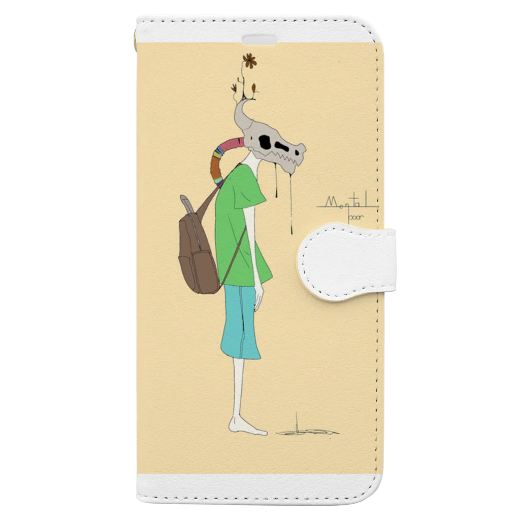 きのこのmental poor Book-Style Smartphone Case