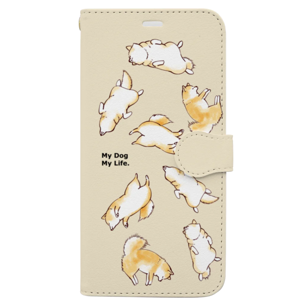 あたちたちのおみせのMy Dog.My Life b Book-Style Smartphone Case