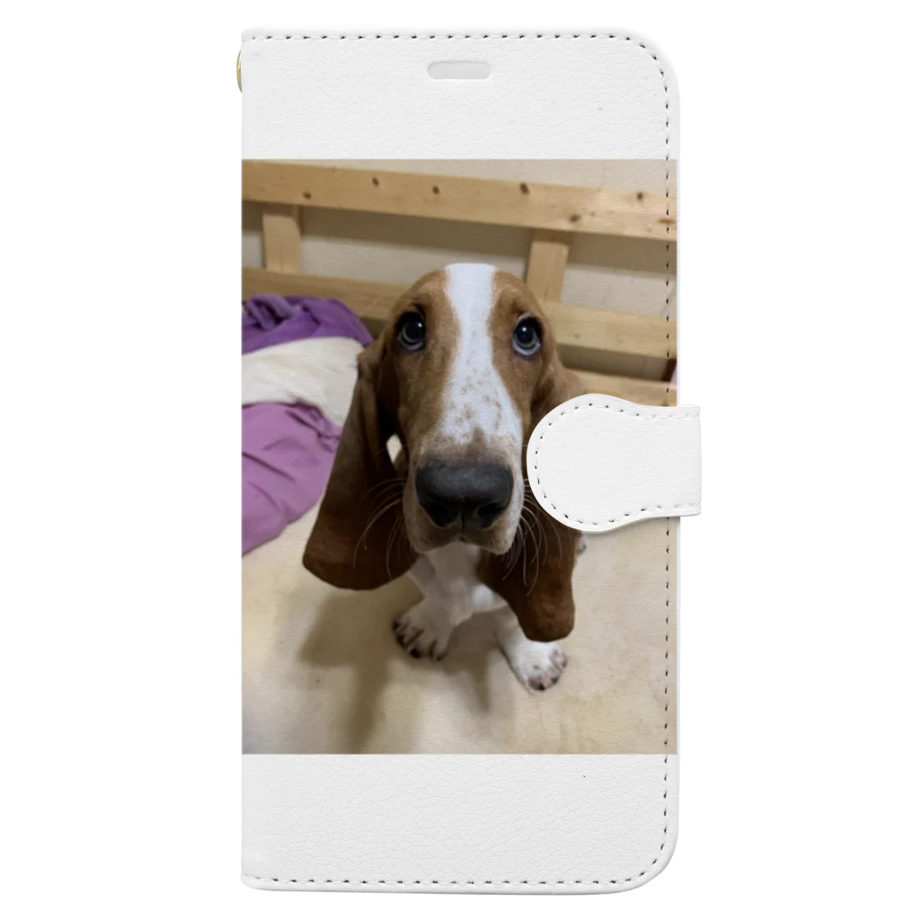 おいら犬組！ バセット倶楽部のバセットハウンド アホ顔ちゃん Book-Style Smartphone Case