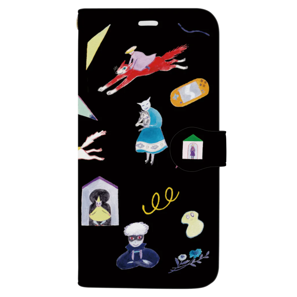 misuzuoyamaのteleport黒 Book-Style Smartphone Case