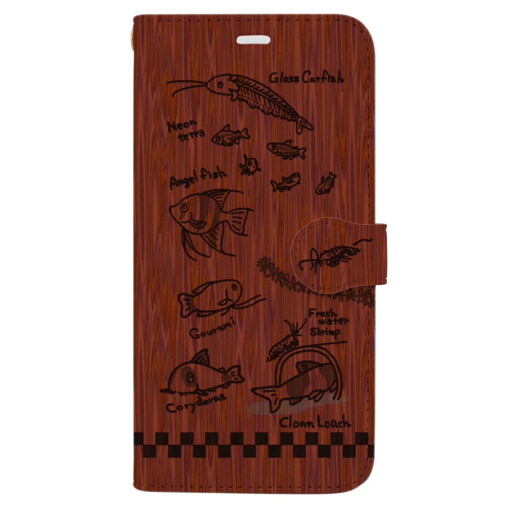 ぺんぎん丸の【iPhone XS/X/XR/XS Max専用】熱帯魚さん大集合！ Book-Style Smartphone Case