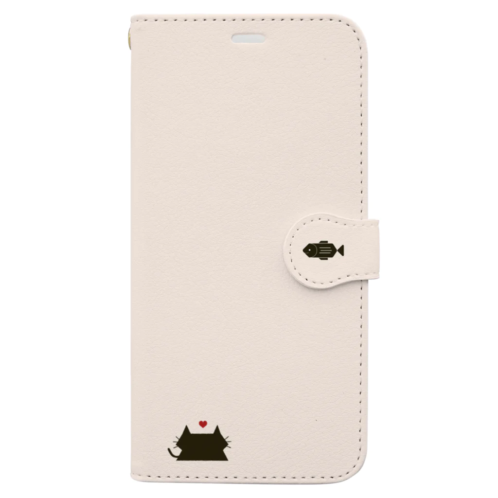 MeowlogicLabのミャージッ君のごはん手帳型スマホケース  Book-Style Smartphone Case